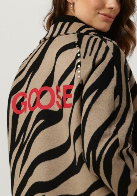 GOOSECRAFT Manteau GC LOTTA ZEBRA COAT en camel - large