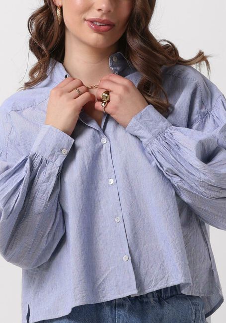BY-BAR SARAH SHORT PIN STRIPE BLOUSE Blouses Bleu clair - large