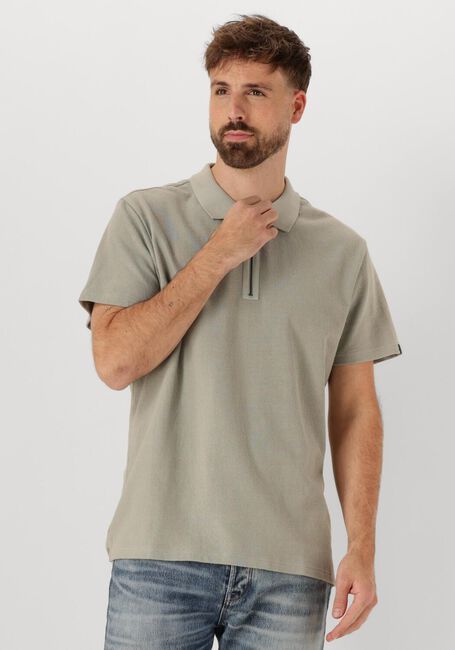 Groene BUTCHER OF BLUE Polo ADRIEN LOOSE ZIP POLO - large