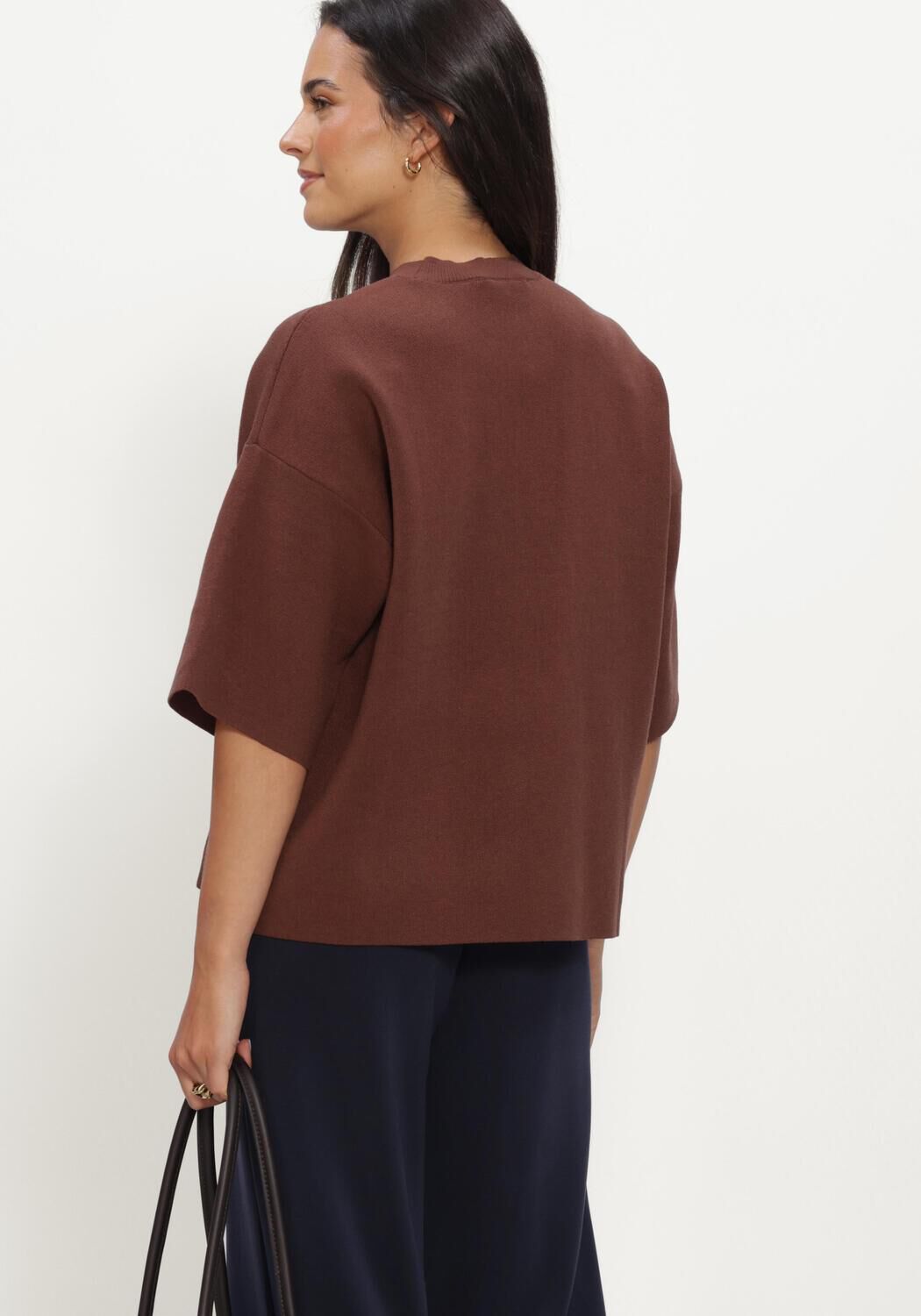 MINUS Haut MSLUPI KNIT T-SHIRT en marron - large