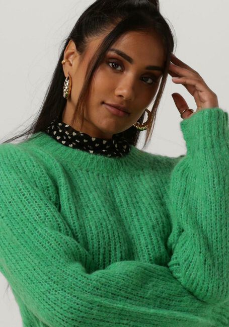 Groene NEO NOIR Trui MARTINA FLUFFY KNIT BLOUSE - large
