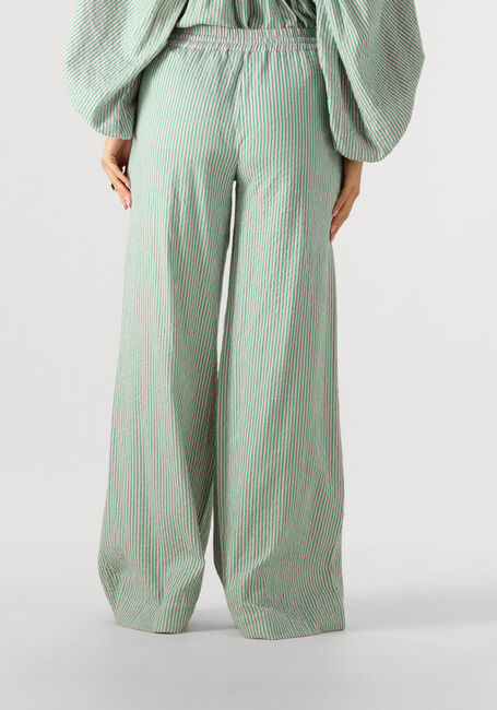 POM AMSTERDAM Pantalon large PANTS SEERSUCKER GREEN PINK en multicolore - large