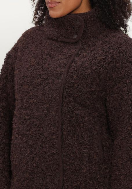 OBJECT Manteau Teddy OBJIDUNA SHORT JACKET en marron - large