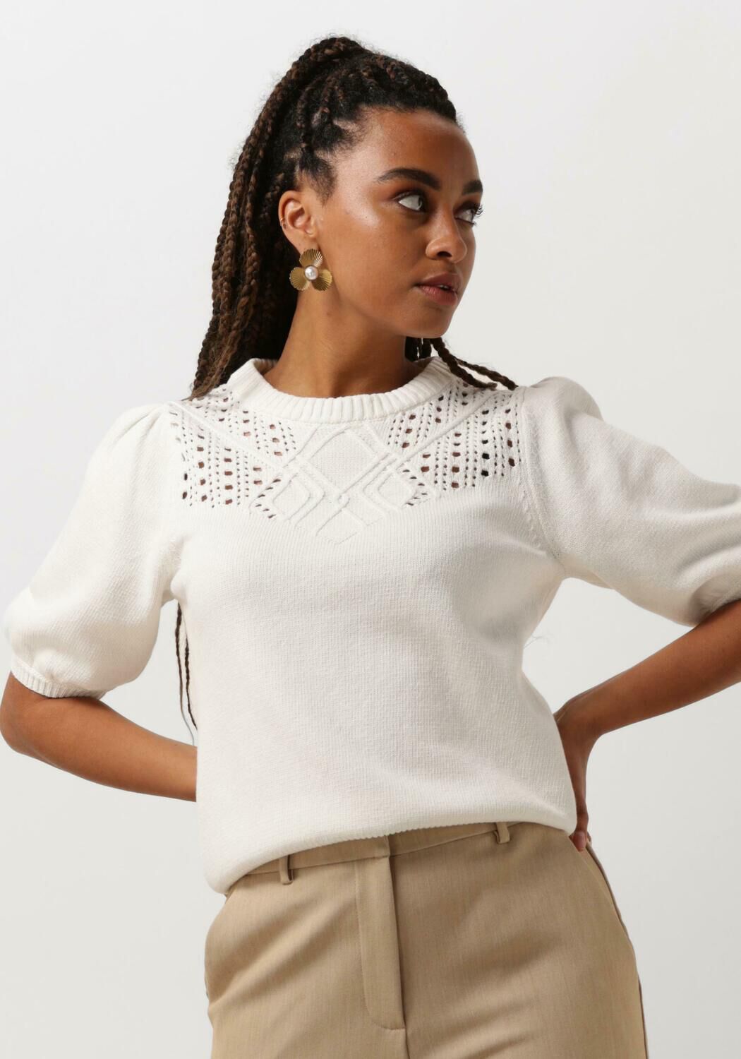 Ecru SUNCOO T shirt PLEYEL Omoda