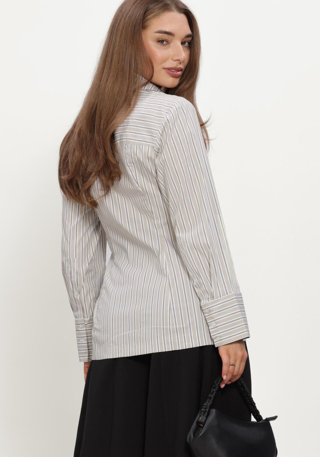 Beige Y.A.S.  YASALISA LS LONG WRAP SHIRT - large
