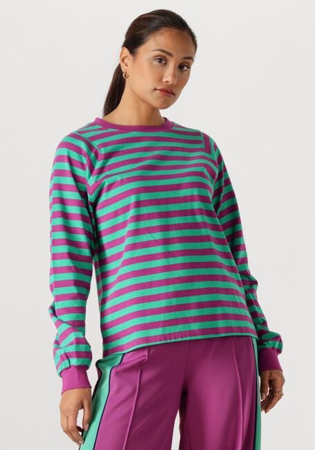 Multi POM AMSTERDAM Tops & T-shirts LONGSLEEVE STRIPED PURPLE GREEN - large