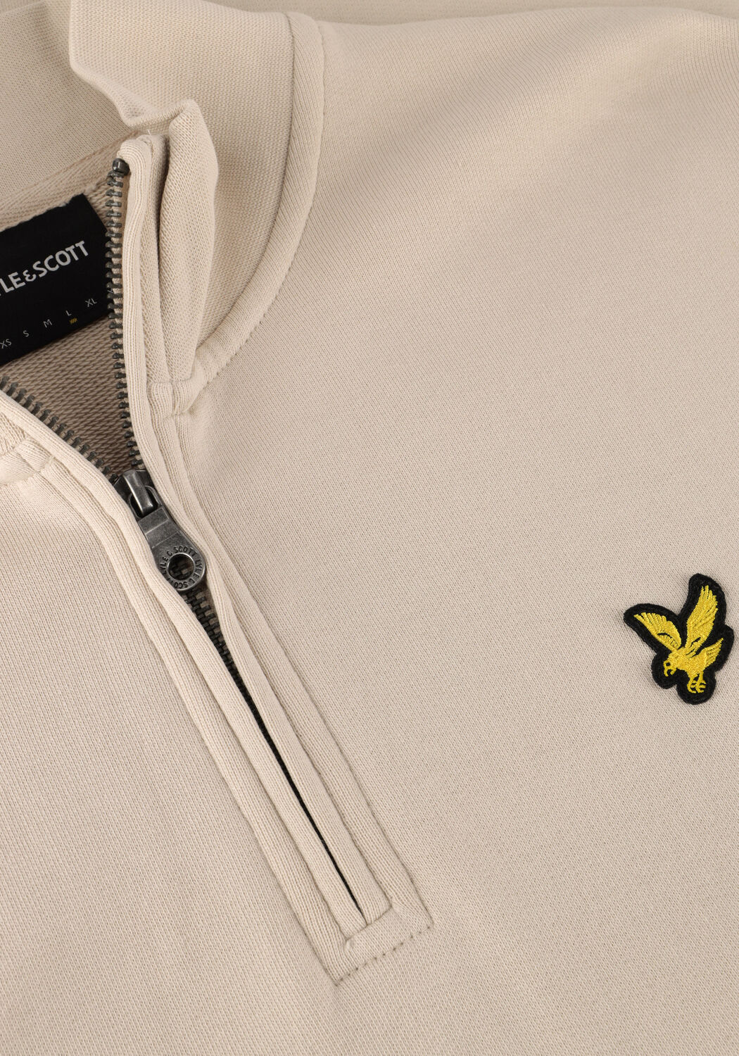 Ecru LYLE & SCOTT Sweater LOOPBACK QUARTER ZIP SWEAT - large