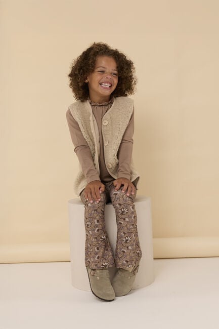 Bruine TON & TON Flared broek TEDDY - large