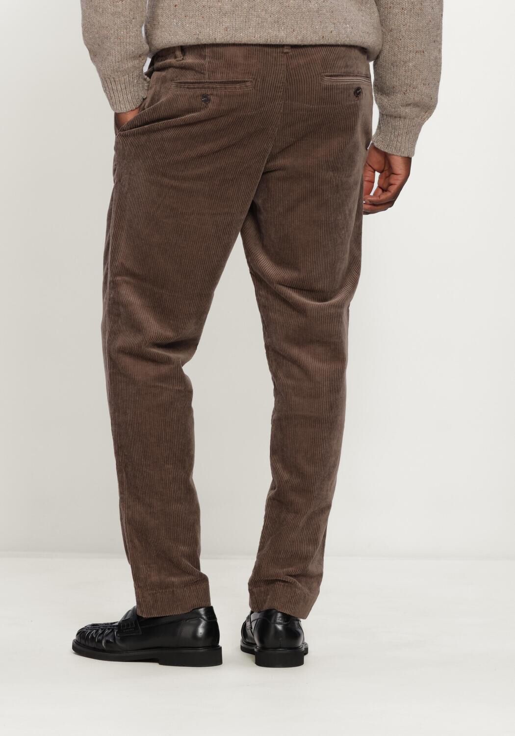Bruine SELECTED MEN Pantalon SLH190-REG TAPE LEROY KRIS CORD PNT NOOS - large