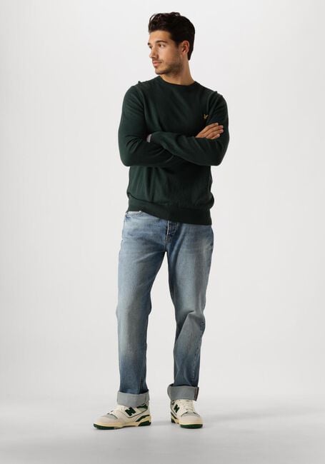LYLE & SCOTT Pull COTTON MERINO CREW NECK JUMPER en vert - large