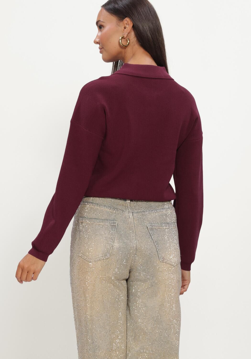 HARPER & YVE Haut BOBBY-LS Bordeaux - large