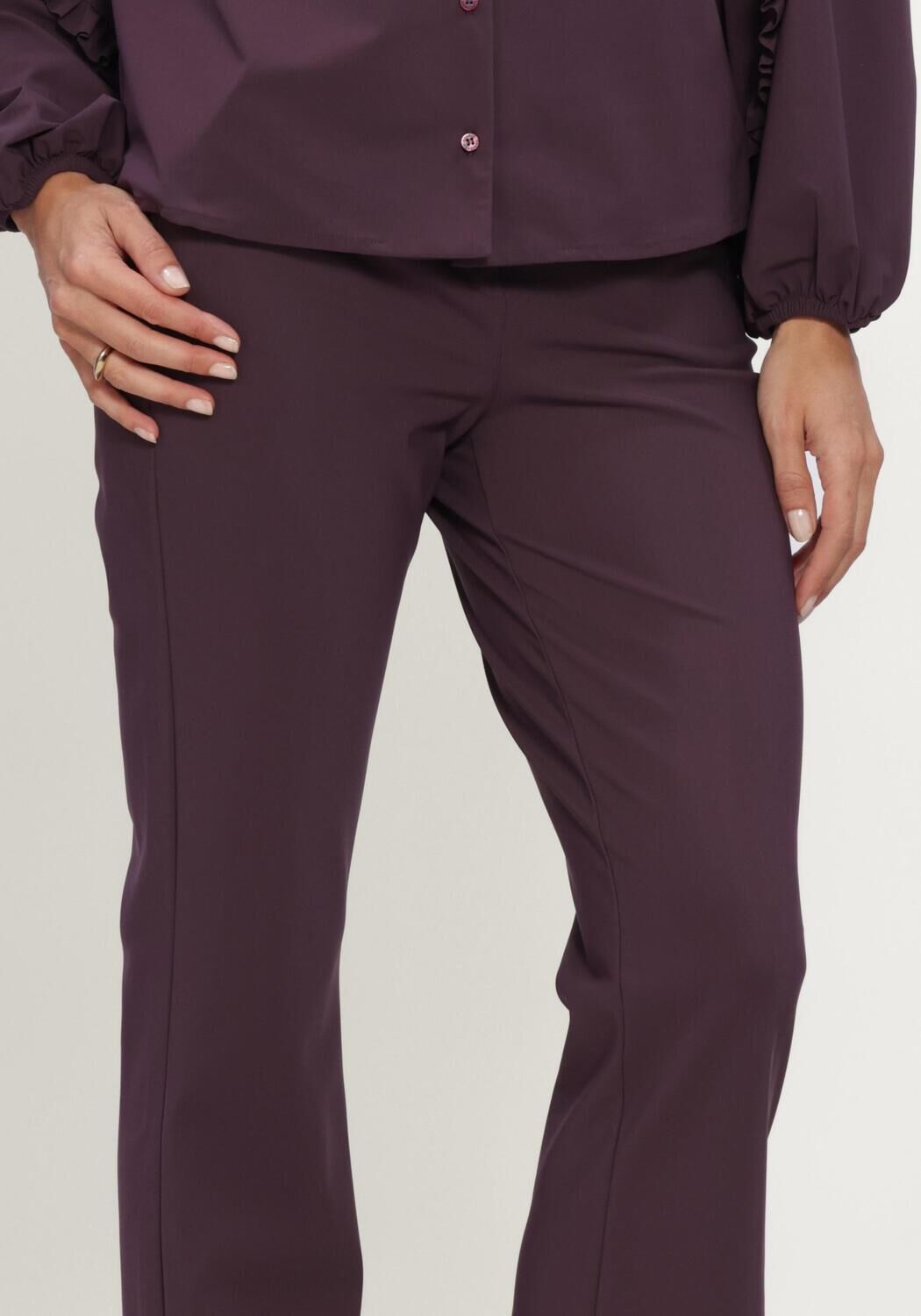 STUDIO ANNELOES Pantalon FLAIR BONDED TROUSERS en violet - large