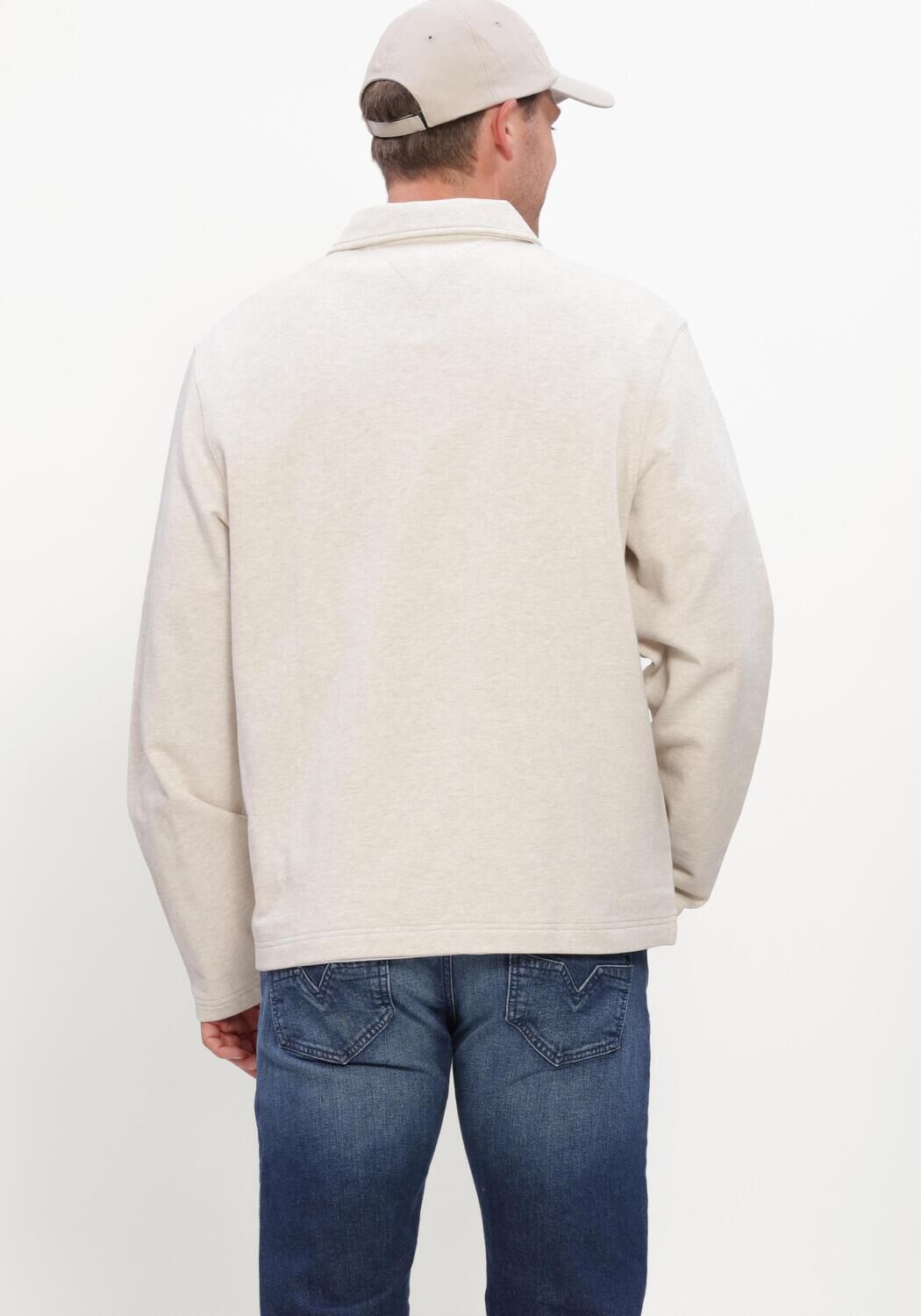 TOMMY HILFIGER Chandail ESSENTIAL TERRY POCKET 1/4 ZIP &Eacute;cru - large