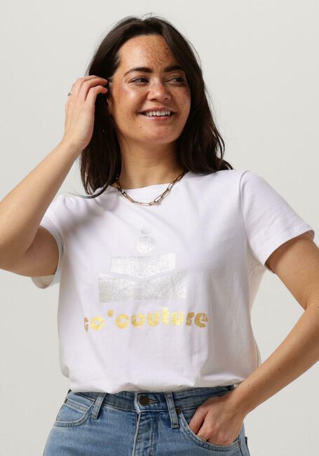 CO'COUTURE T-shirt COCO METALLIC TEE Blanc - large