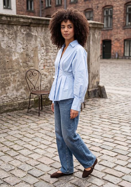 CATWALK JUNKIE BLOUSE WITH WAIST PLEATS Blouses Bleu clair - large