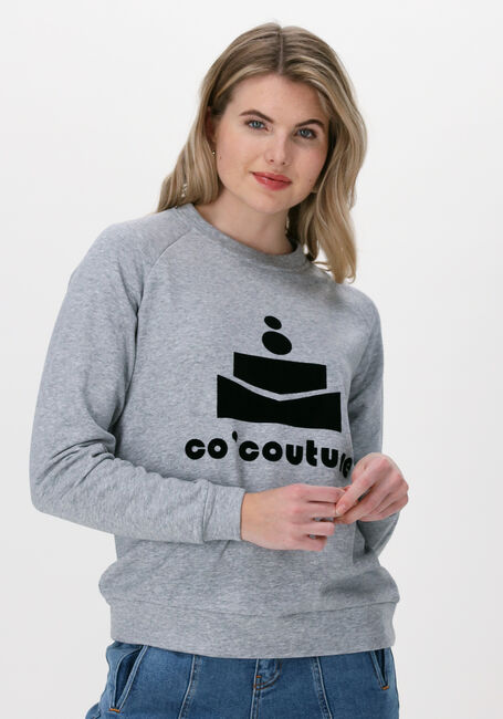 CO'COUTURE Chandail CLUB FLOC SWEAT en gris - large