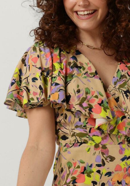 Zand Y.A.S. Midi jurk YASEMMY 2/4 LONG WRAP DRESS S - large