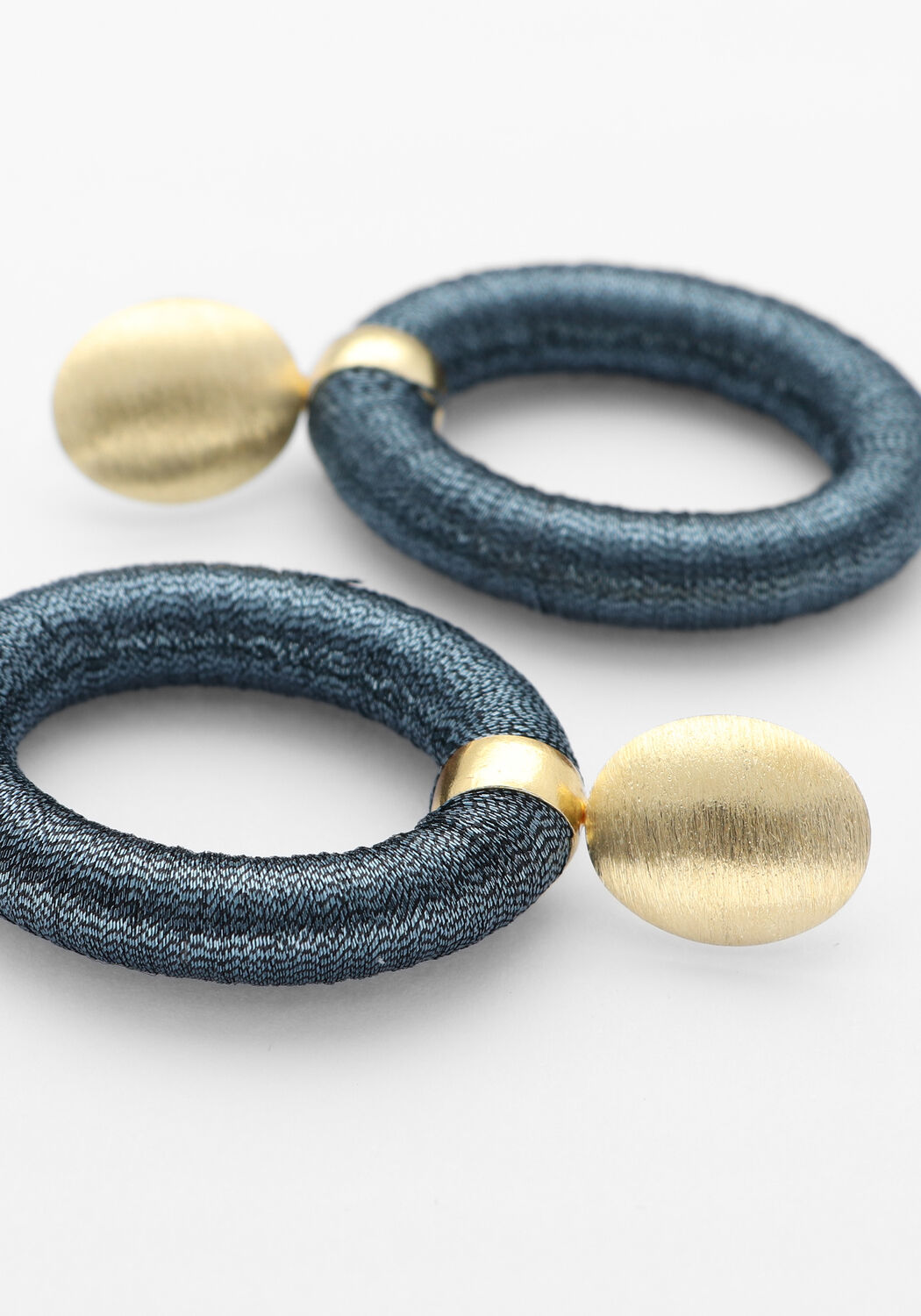 LOTT. GIOIELLI Boucles d'oreilles OVAL WITH BEAD THREATED L Dor&eacute; - large