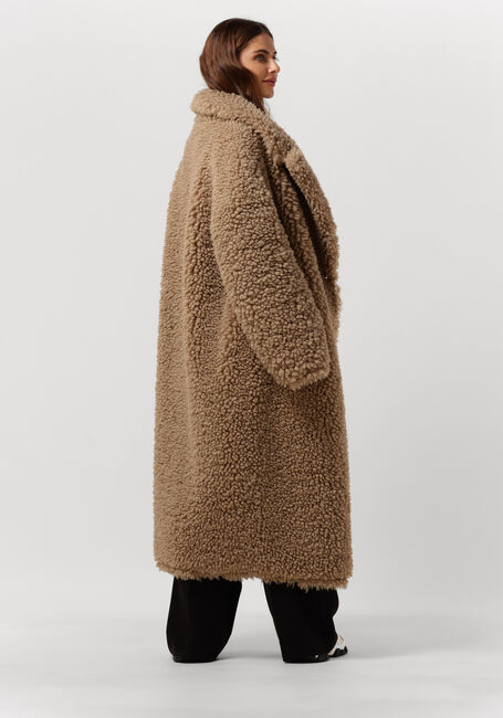 Taupe BEAUMONT Teddy jas REVERSIBLE CURLY LAMMY COAT - large