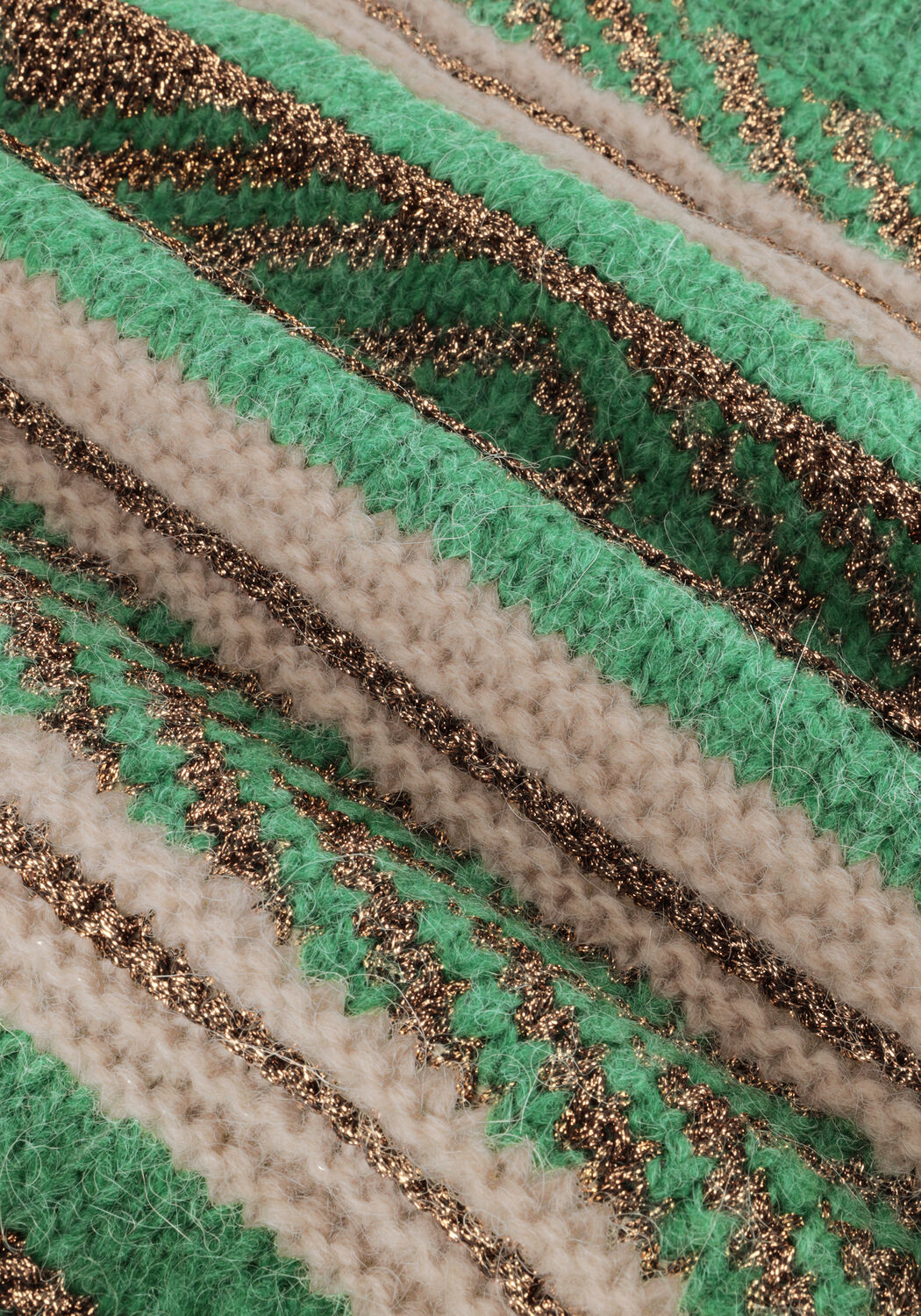 Groene SCOTCH & SODA Trui METALLIC FAIR ISLE PULLOVER - large