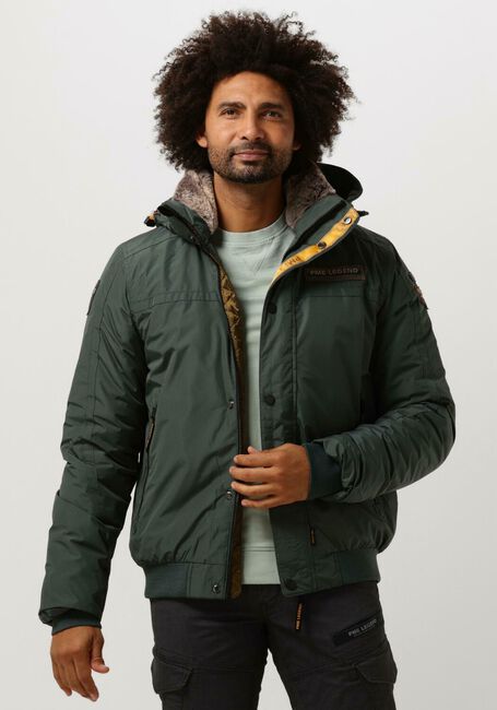 PME LEGEND Jack BOMBER JACKET ICE STRIPER 4.0 DEWSTER en vert - large