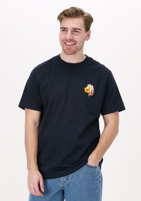 WOODBIRD T-shirt JOON FLOW TEE Bleu foncé - large