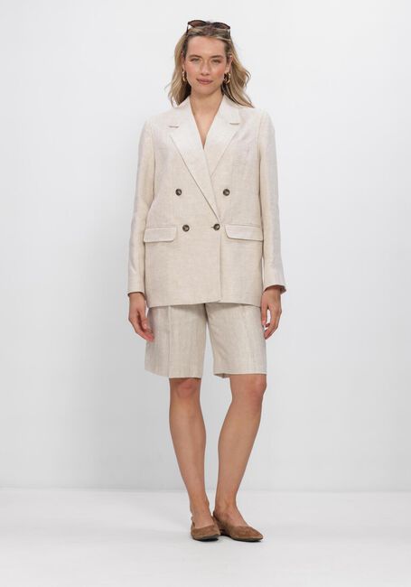 SELECTED WOMEN Pantalon courts SLFIDA MW LINEN BERMUDA SHORTS en beige - large