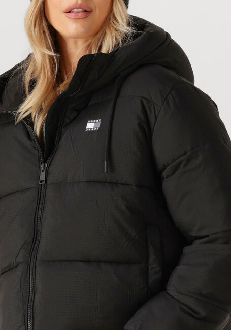 Zwarte TOMMY JEANS Gewatteerde jas TJW HOODED PUFFER JACKET - large