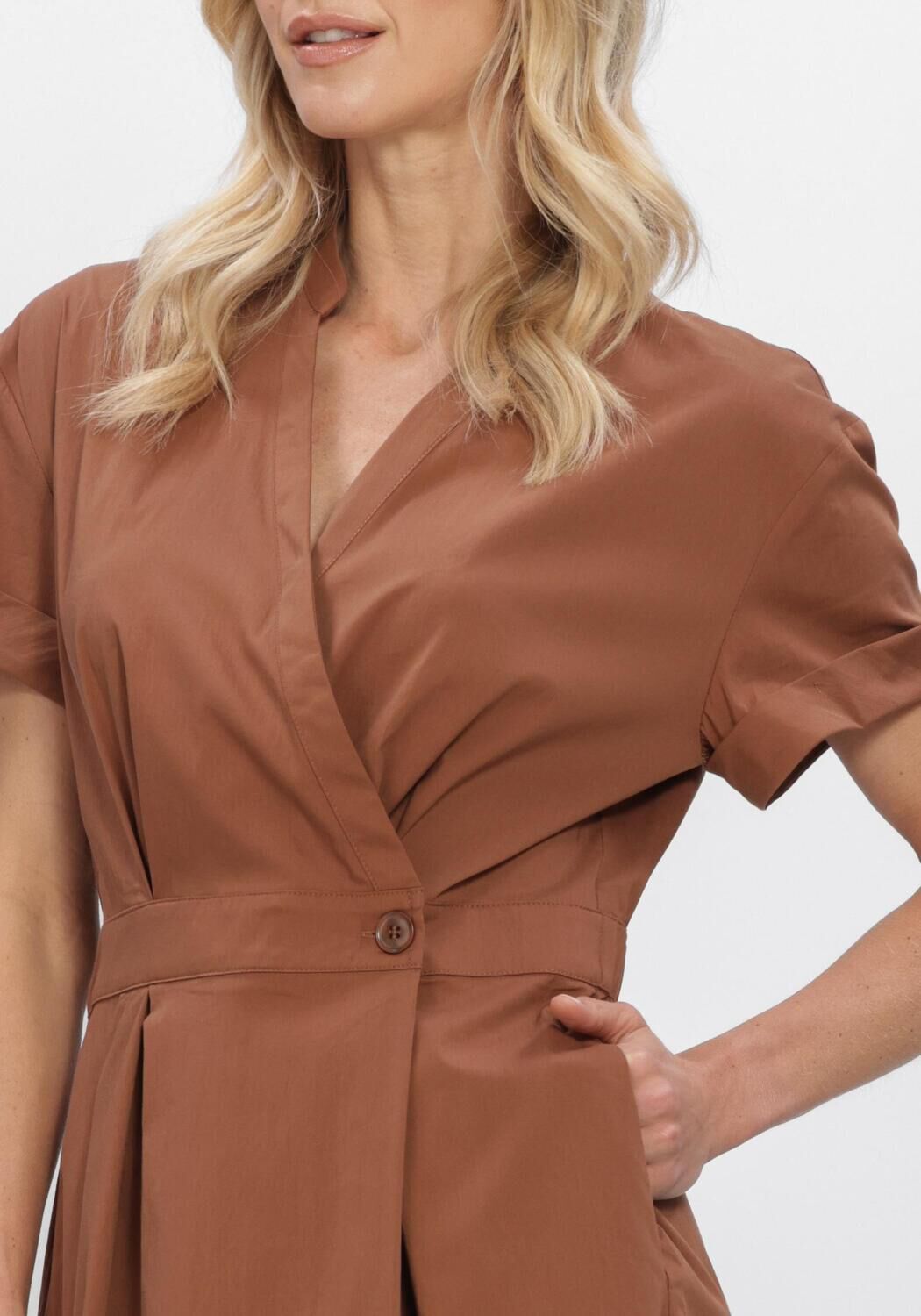 CO'COUTURE Robe midi ELARACC WRAP SS DRESS en marron - large