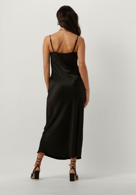 Zwarte NOTRE-V Maxi jurk SATIN STRAP DRESS - large