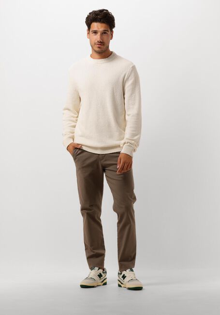 Beige SELECTED MEN Trui SLHLOOP LS KNIT CREW NECK - large
