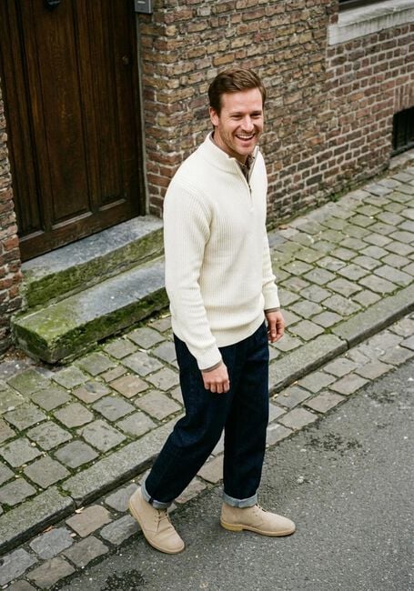 DSTREZZED Pull SKIPPER RIBKNIT Cr&egrave;me - large