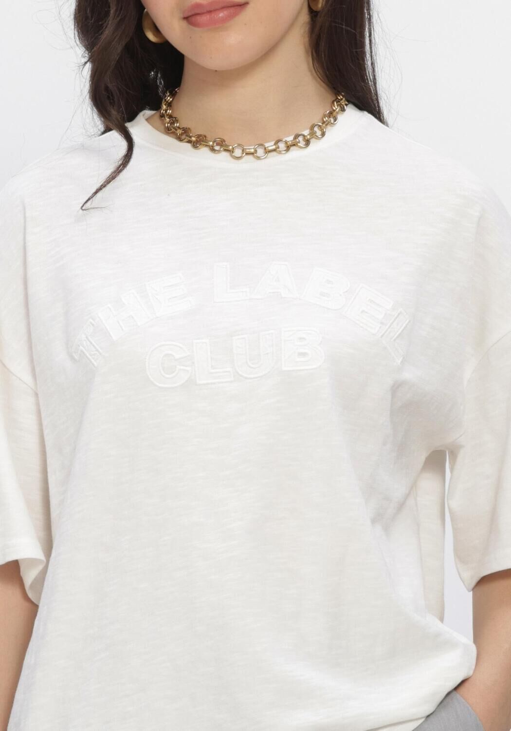 ALIX THE LABEL KNITTED SLUB T SHIRT Hauts & T-shirts en blanc - large