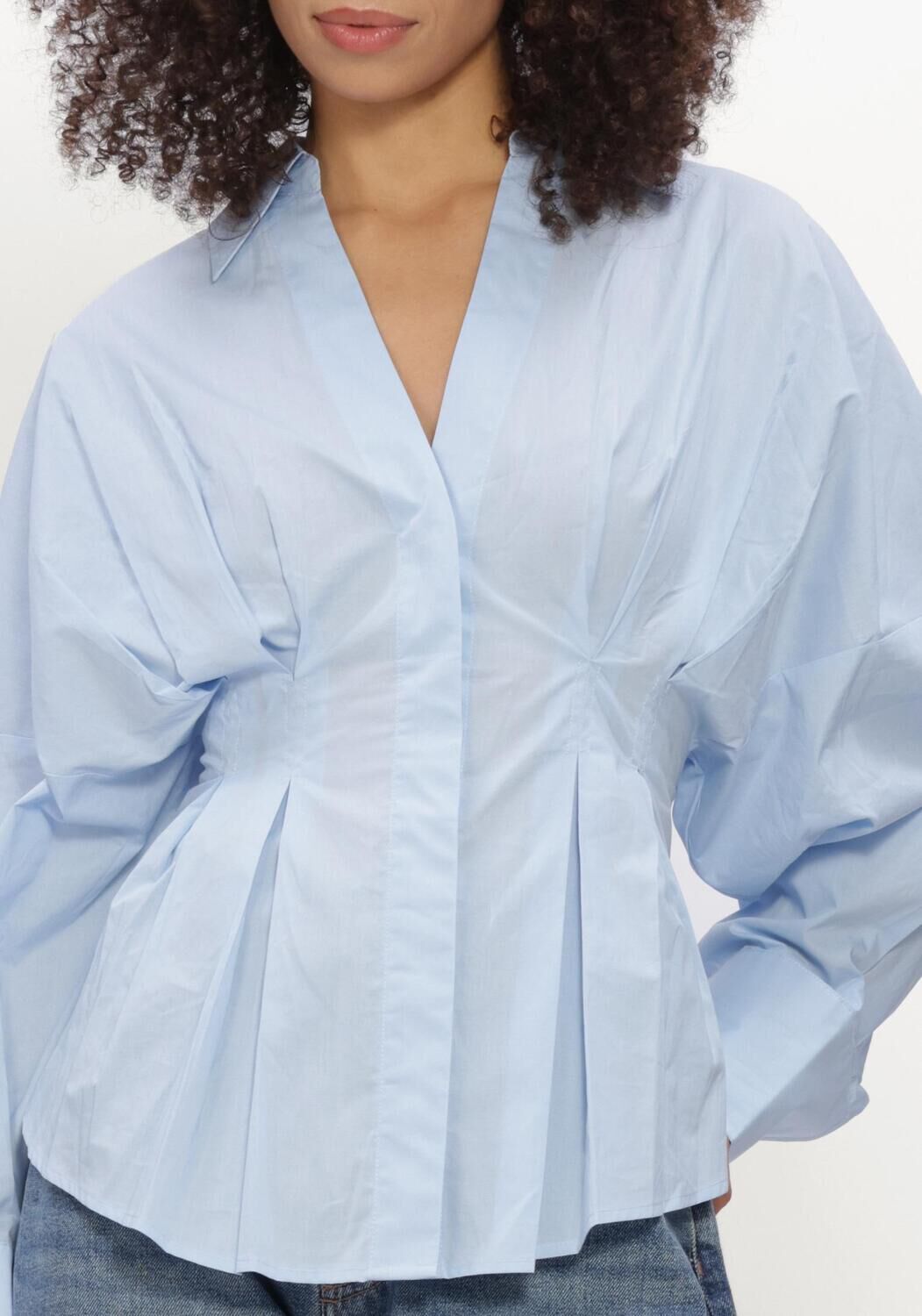 CATWALK JUNKIE BLOUSE WITH WAIST PLEATS Blouses Bleu clair - large