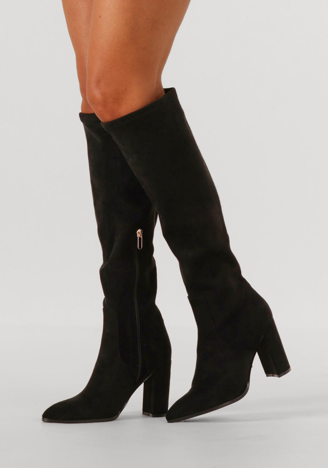 MARLOU Bottes hautes 0492-21 en noir - large