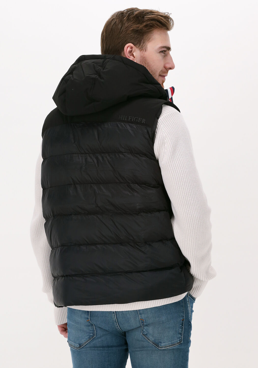 TOMMY HILFIGER Veste sans manches MIX MEDIA VEST en noir Omoda