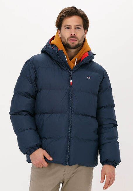 Donkerblauwe TOMMY JEANS Gewatteerde jas TJM ESSENTIAL DOWN JACKET - large