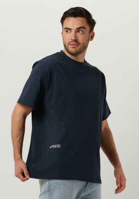 WOODBIRD T-shirt WBBAINE VASE TEE Bleu foncé - large