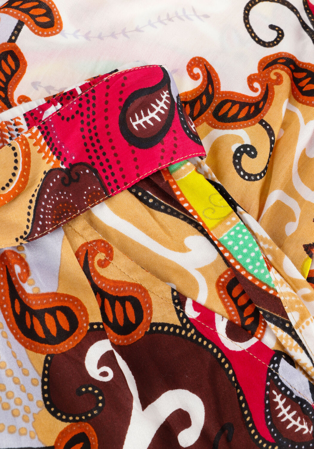 SUMMUM Pantalon large TROUSER FESTIVAL PRINT ON VISCOSE SATIN en multicolore - large