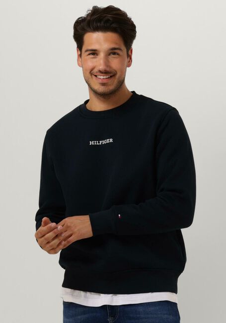Donkerblauwe TOMMY HILFIGER Sweater MONOTYPE SWEATSHIRT - large