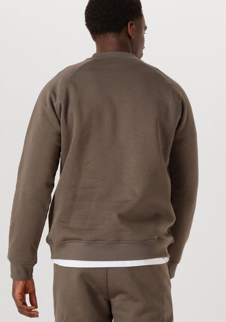 GENTI Pull BASIC LOGO SWEATER en taupe - large