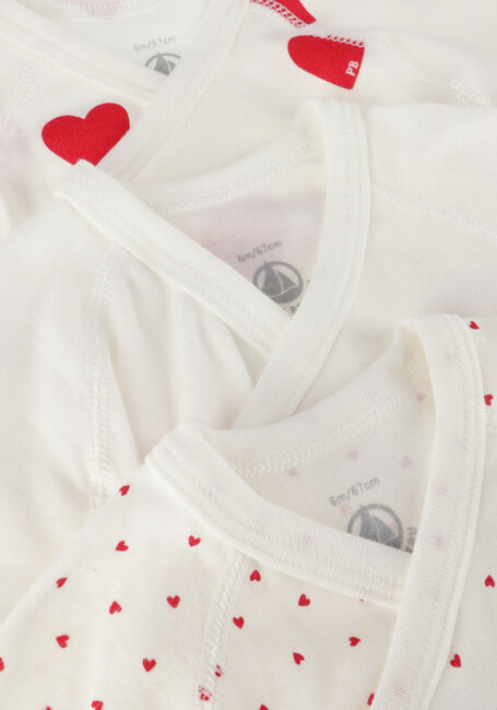 Witte PETIT BATEAU  3 BODIES NAISS MC - large
