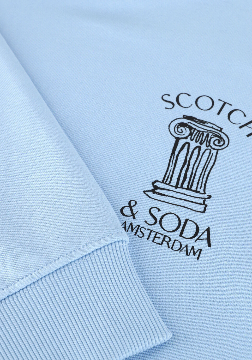 SCOTCH & SODA Chandail FRONT ARTWORK RELAXED FIT SWEATSHIRT Bleu clair - large