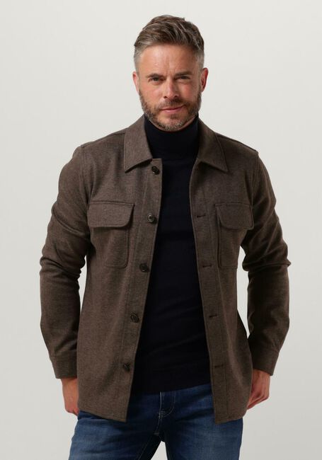 Bruine PROFUOMO Overshirt OVERSHIRT KNITTED - large