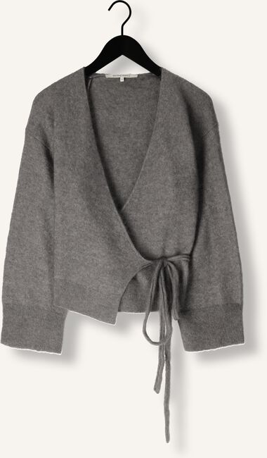 Lichtgrijze SECOND FEMALE Vest BROOK KNIT WRAP CARDIGAN Lichtgrijze SECOND FEMALE Vest BROOK KNIT WRAP CARDIGAN - large