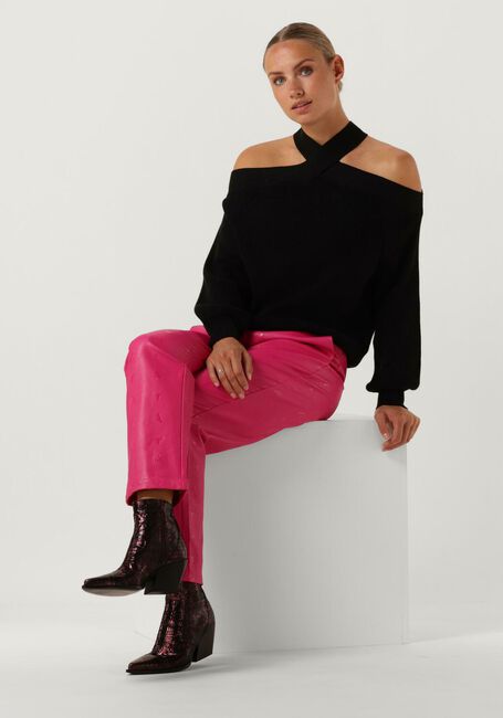 ALIX THE LABEL Haut FANCY NECK PULLOVER en noir - large