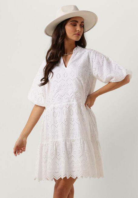 NOTRE-V Mini robe NV-DONNA DRESS BRODERIE ANGLAISE DRESS en blanc - large