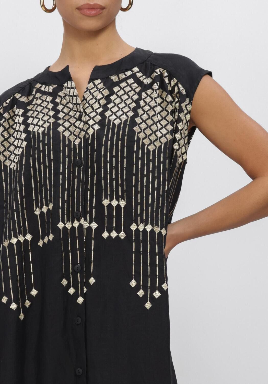 GREEK ARCHAIC KORI Robe midi S26K-4083196 en noir - large