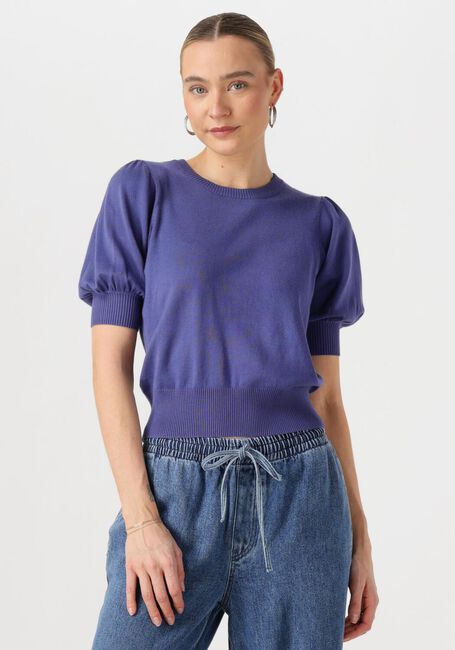MINUS Haut LIVA KNIT TEE en bleu - large