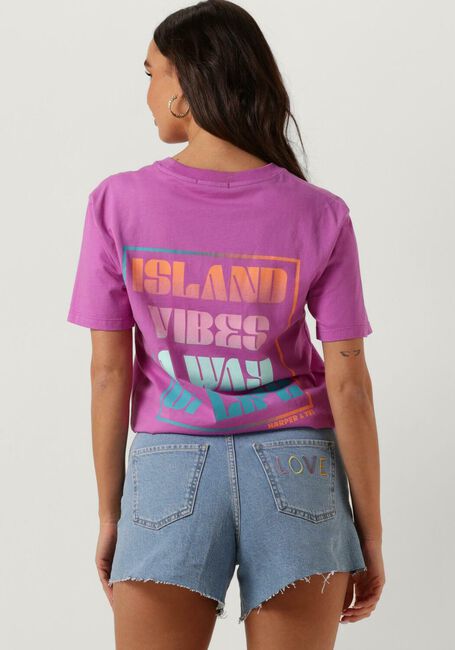 Paarse HARPER & YVE T-shirt ISLANDVIBE-SS - large